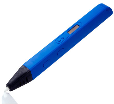 3D ручка SPIDER PEN SLIM Blue с OLED-дисплеем и USB-зарядкой (трафареты в комплекте)
