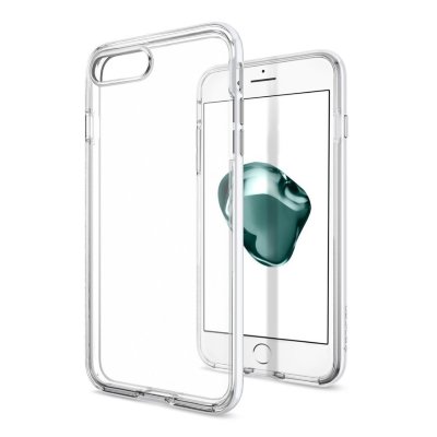 Чехол Spigen для iPhone 8/7 Plus Neo Hybrid Crystal Jet White 043CS21045  Прочный чехол с укрепляющим бампером и кнопками из металла