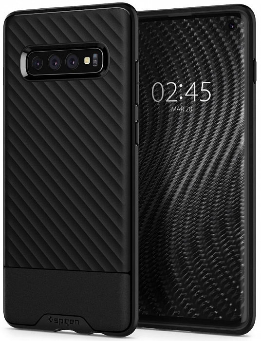 Чехол Spigen Core Armor Black (606CS25655) для Samsung Galaxy S10+  Надежная защита • Продуманная эргономика • Завышенные бортики для камеры • Продуманная эргономика