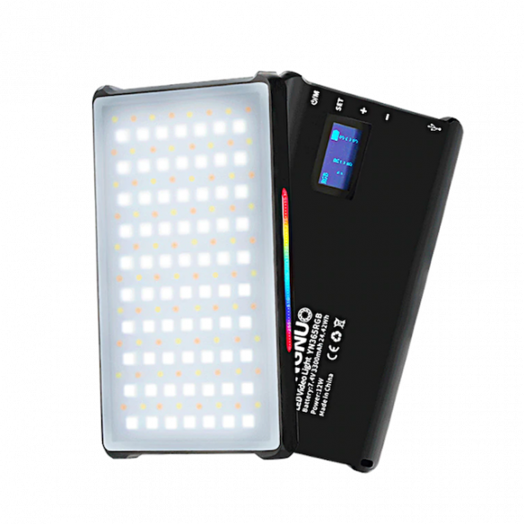Осветитель YongNuo YN-365 RGB  • LED панель • Особенности конструкции:	встроенный дисплей • RGB режим: Да • Имеет крепление: 1/4" • Питание: встроенный аккумулятор • Цветовая температура:	2500 — 8500 • Светодиоды: 150 шт