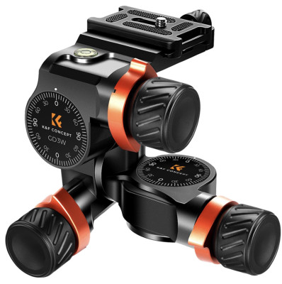Штативаня голова K&F Concept 3-Way Geared Tripod Head