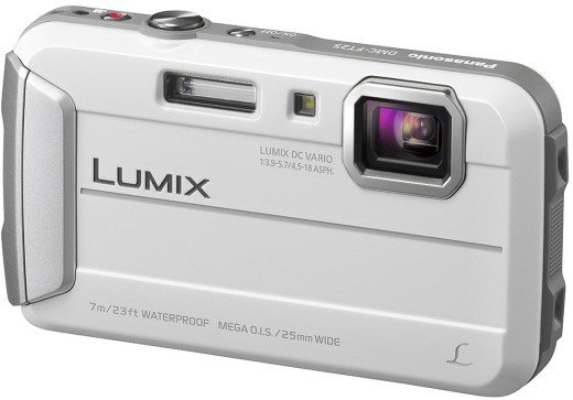 Подводный фотоаппарат Panasonic Lumix DMC-FT25 White  Подводный (до 7 м) • ударопрочный (до 1.5 м) • морозостойкий (до -10°C) • пыленепроницаемый • 16 Мпикс • зум 4х • дисплей 2.7" • видео HD 720p