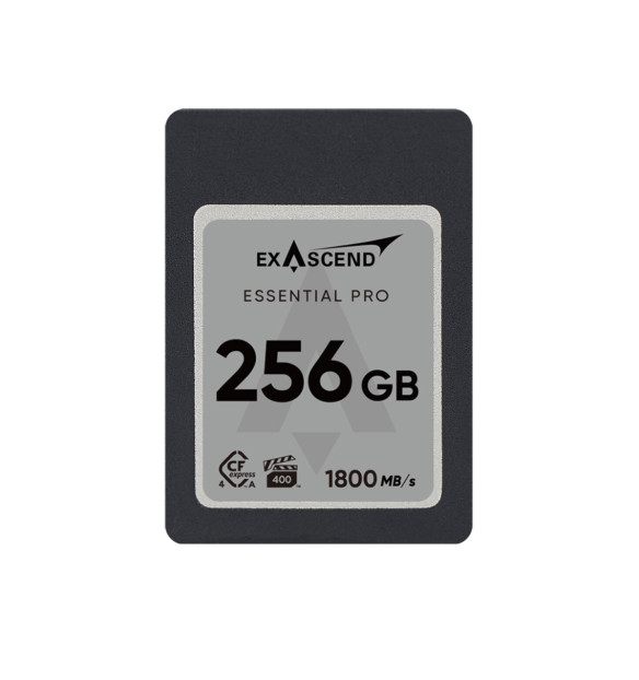 Карта памяти Exascend Essential Pro CFexpress 4.0 Type A 256GB  Тип памяти 3D TLC • Интерфейс PCI-Express 4.0 • Вид накопителя CFExpress Type A • Объём памяти 256 Гб • Скорость чтения 1800 МБ/с • Скорость записи 1650 МБ/с • Температурный диапазон от -12 до 72°C
