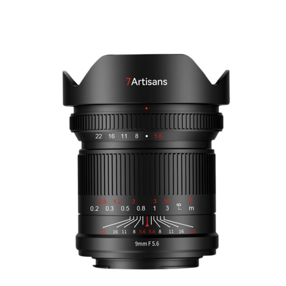 Объектив 7Artisans 9mm F5.6 RF  Байонет объектива RF (Canon EOS R) • Покрытие матрицы Fullframe • Фокусное расстояние 9 мм • Фокусировка ручная • Максимальная диафрагма f5.6 • Минимальная диафрагма f22