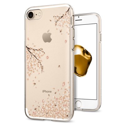 Клип-кейс Spigen для iPhone 8/7 Liquid Crystal Shine Blossom 042CS21220  Экстравагантный ультратонкий чехол от Spigen с красивым узором
