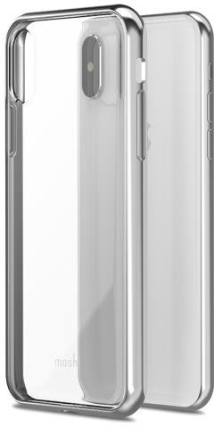 Чехол Moshi Vitros Silver для iPhone X/XS  Ультратонкий форм-фактор • Противоударная защита • Накладки на кнопки • Приподнятая рамка для защиты экрана • Поддержка беспроводной зарядки