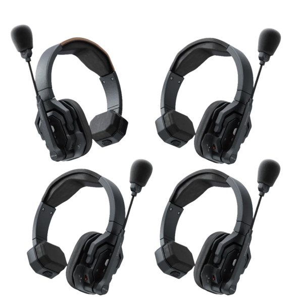 Беспроводной интерком Eagles Hero Steadicom SE 4S  Master + 3 Remote • Частотный диапазон 150 — 7000 Гц • Режим модуляции GFSK • Рабочая дистанция 350 м • Передача сигнала 1.9G • Количество гарнитур 4 шт • Чувствительность -90 дБ • Мощность передатчика 125.9 мВт • Искажение 1% • Ёмкость аккумулятора
770 мАч • Сигнал/шум 71 дБ SPL • Шумоподавление окружения

