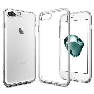 Чехол Spigen для iPhone 8/7 Plus Neo Hybrid Crystal Satin Silver 043CS20684  Прочный чехол с укрепляющим бампером и кнопками из металла