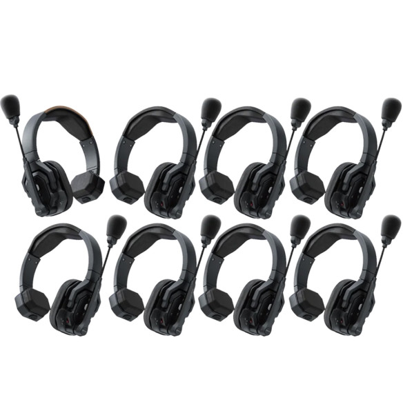 Беспроводной интерком Eagles Hero Steadicom SE 8S  Master + 7 Remote • Частотный диапазон 150 — 7000 Гц • Режим модуляции GFSK • Рабочая дистанция 350 м • Передача сигнала 1.9G • Количество гарнитур 6 шт • Чувствительность -90 дБ • Мощность передатчика 125.9 мВт • Искажение 1% • Ёмкость аккумулятора
770 мАч • Сигнал/шум 71 дБ SPL • Шумоподавление окружения

