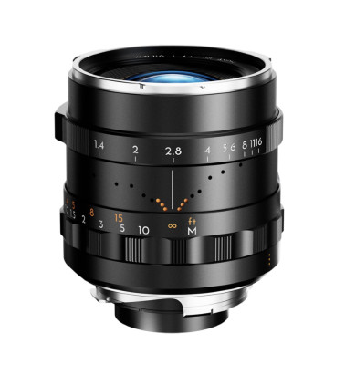 Объектив Thypoch Simera FF 28mm f1.4 M-Mount Чёрный  Байонет объектива M-mount (Leica) • Покрытие матрицы Fullframe • Фокусное расстояние 28 мм • Фокусировка ручная • Диафрагма f1.4 - f16 • Диаметр резьбы на объективе 49 мм