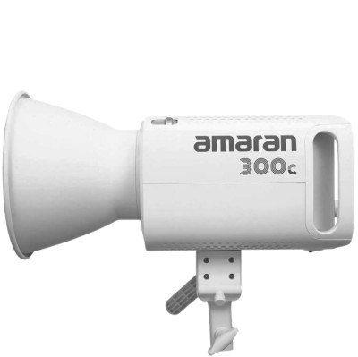 Осветитель Aputure Amaran 300c White   • Вид осветителя:	моноблок • Особенности конструкции:	встроенный дисплей, активное охлаждение • Мощность (макс): 300 Вт •  Цветовая температура: 2500 — 7500 • RGB режим:	Да • Питание:	сетевой адаптер • Дополнительные функции: управление через приложение