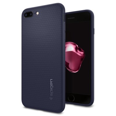 Клип-кейс Spigen для iPhone 8/7 Plus Liquid Air Midnight Blue 043CS21191  Матовый ультратонкий чехол с ромбической поверхностью