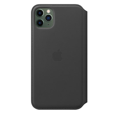 Кожаный чехол Apple Leather Folio Black (Черный) для iPhone 11 Pro Max
