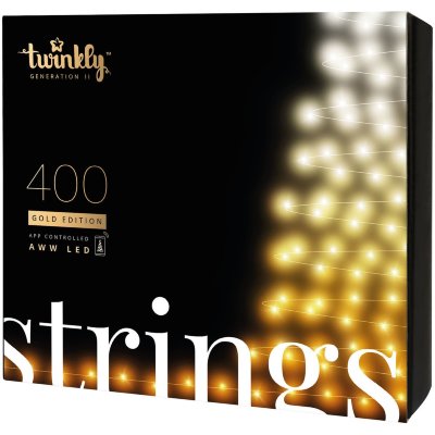 Смарт-гирлянда Twinkly Strings Gold Edition 400 LED с Wi-Fi и Bluetooth (TWS400GOP-BEU)