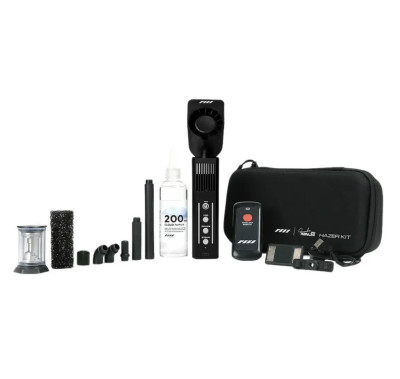 Портативный генератор дыма SmokeNINJA Pro Hazer Kit c насадками для дыма  Объём бака 9 мл • Питание аккумулятор 18650, Type- • Ёмкость аккумулятора 3000 мАч • Магнитное крепление • Дистанционное управление • Время работы до 90 мин • Время зарядки 90 мин