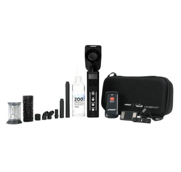 Портативный генератор дыма SmokeNINJA Pro Hazer Kit c насадками для дыма  Объём бака 9 мл • Питание аккумулятор 18650, Type- • Ёмкость аккумулятора 3000 мАч • Магнитное крепление • Дистанционное управление • Время работы до 90 мин • Время зарядки 90 мин