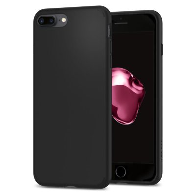 Клип-кейс Spigen для iPhone 8/7 Plus Liquid Crystal Matte Black 043CS21451  Матовый ультратонкий чехол, на котором не остаются следы
