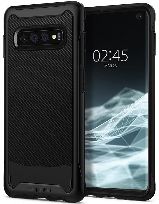 Чехол Spigen Hybrid NX Black (605CS25663) для Samsung Galaxy S10   Завышенные бортики для камеры • Надежная защита • Продуманная эргономика
