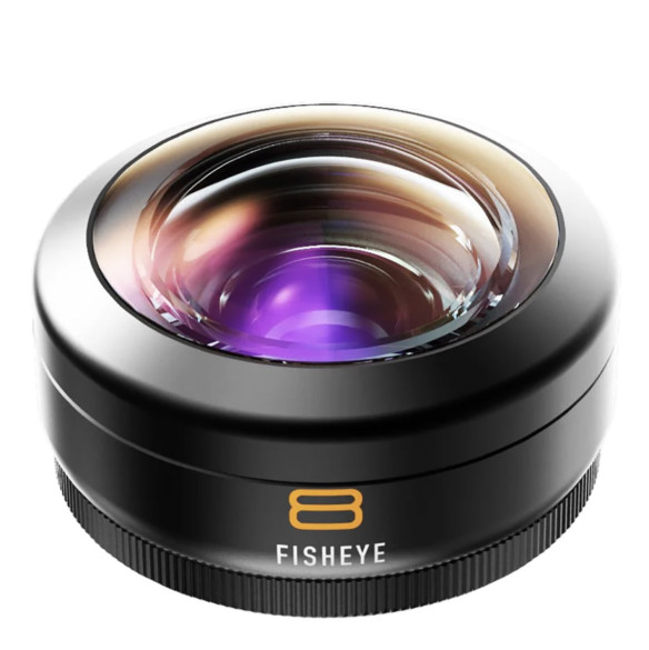 Объектив Fotorgear Pro II 8mm Fisheye для смартфона  Фокусное расстояние 8 мм • Байонет объектива Moment T
 • Тип объектива fisheye • Материал алюминий, оптическое стекло • Угол обзора 200°