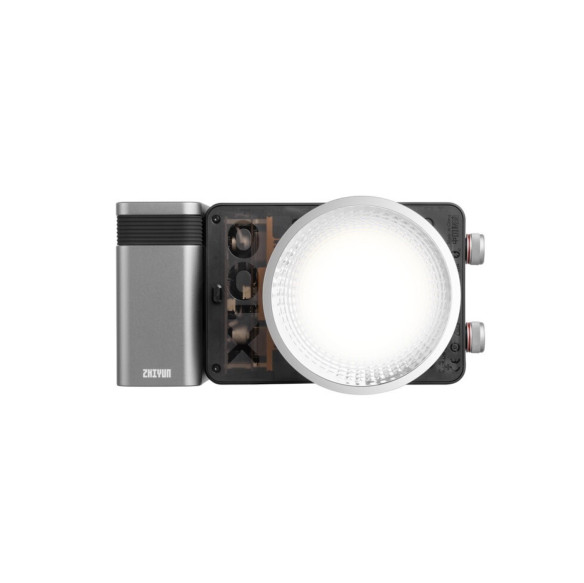 Осветитель Zhiyun MOLUS X100 COMBO (PL105)  Мощность 100 Вт • Количество диодов: 1 • Диапазон цветовой температуры: 2700 ~ 6500K • Питание съемный аккумулятор, от сети, USB • Крепление насадок байонет ZY/Bowens • Поддержка USB-PD • Возможности регулировки: яркость, цветовая температура • Беспроводное управление Bluetooth