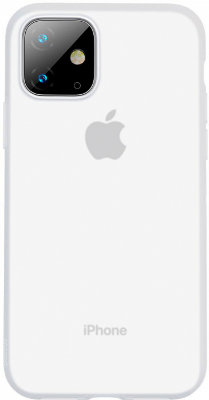 Чехол Baseus Jelly Liquid Silica Gel Transparent White для iPhone 11  Укороченные бортики вдоль экрана • Изготовлен из качественного силикона • Защищает от царапин • Элегантный дизайн