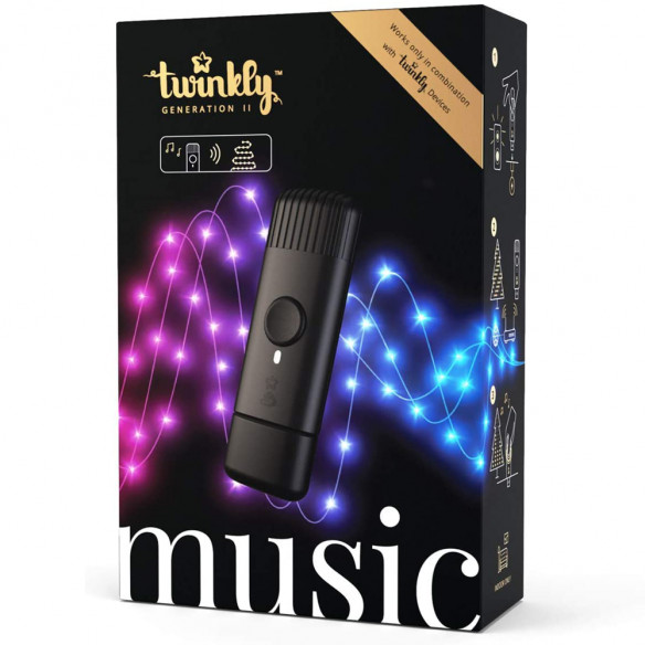 Музыкальный контроллер Twinkly Music Dongle для смарт-гирлянд Twinkly + Wi-Fi + BT  Звуковой датчик • высокоточный счетчик BPM и микрофон • Питание от USB 