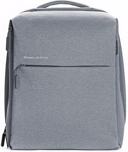 Городской рюкзак Xiaomi Simple Urban LifeStyle Backpack Light Grey  Водонепроницаемое покрытие • Стильный внешний вид • 4-ре вместительных отделения • Три наружных кармана • Пластина из марганцовистой стали