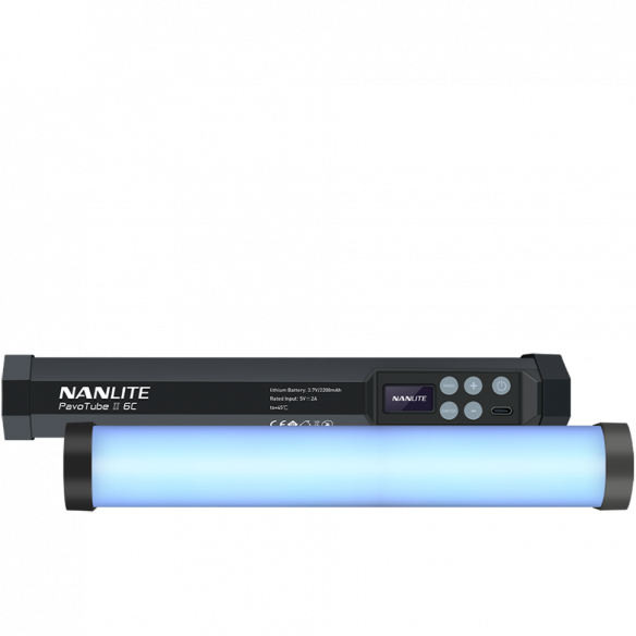 Осветитель NanLite PavoTube II 6C RGB  • Вид осветителя: жезл • Мощность (макс): 6 Вт • Цветовая температура: 2500 — 7500 • Особенности конструкции: встроенный дисплей, магнитное крепление • Питание: встроенный аккумулятор • RGB режим: Да