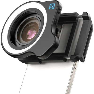Объектив Apexel Zoom Macro 10-20X с подсветкой для смартфонов