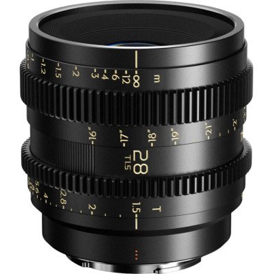 Объектив Thypoch Simera-C 28mm T1.5 FF Prime Cine E-mount  Байонет объектива E-mount (Sony) • Покрытие матрицы Fullframe • Фокусное расстояние 28 мм • Фокусировка ручная • Диафрагма f1.5 - f16 • Диаметр резьбы на объективе 62 мм • Зубчатое кольцо