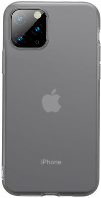 Чехол Baseus Jelly Liquid Silica Gel Transparent Black для iPhone 11 Pro  Укороченные бортики вдоль экрана • Изготовлен из качественного силикона • Защищает от царапин • Элегантный дизайн