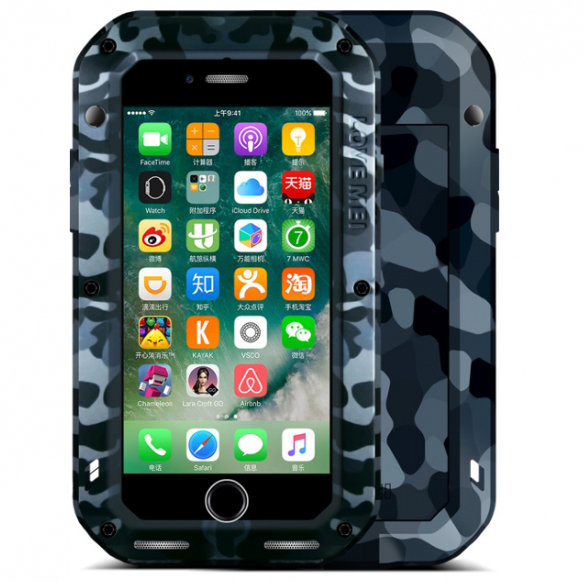 Противоударный чехол Love Mei Camo Series City для iPhone 8/7  Противоударный и пылезащищенный чехол, выполненный из высококачественного алюминия