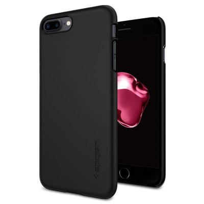 Клип-кейс Spigen для iPhone 8/7 Plus Thin Fit Black SF Coated 043CS20471  Один из самых тонких и легких чехлов для iPhone 8/7 Plus