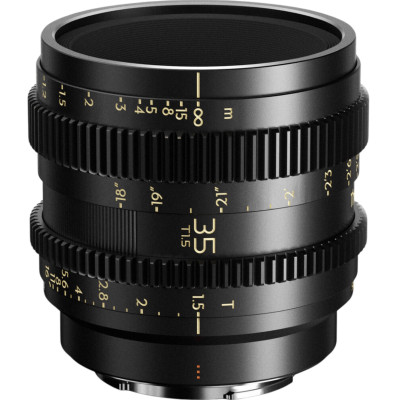 Объектив Thypoch Simera-C 35mm T1.5 FF Prime Cine E-mount  Байонет объектива E-mount (Sony) • Покрытие матрицы Fullframe • Фокусное расстояние 35 мм • Фокусировка ручная • Диафрагма f1.5 - f16 • Диаметр резьбы на объективе 62 мм • Зубчатое кольцо