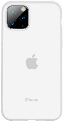 Чехол Baseus Jelly Liquid Silica Gel Transparent White для iPhone 11 Pro Max  Укороченные бортики вдоль экрана • Изготовлен из качественного силикона • Защищает от царапин • Элегантный дизайн