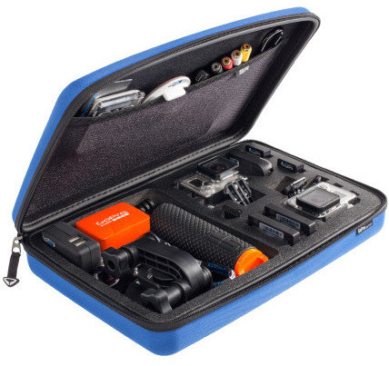 Кейс для ГоуПро большой SP Gadgets POV CASE 3.0 Large Blue (52041)  Большой кейс для удобной переноски и хранения двух камер GoPro и аксессуаров • размер 330 x 220 x 68 мм • для всех камер GoPro