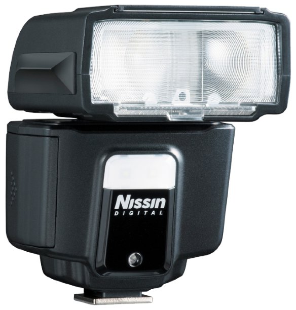 Вспышка Nissin i-40 для Nikon  Вспышка для камер Nikon • Ведущее число: 40 м (ISO 100. 105 мм) • Поддержка режимов i-TTL • Поворотная головка • Выбор угла освещения: ручной, авто • Вес: 203 г