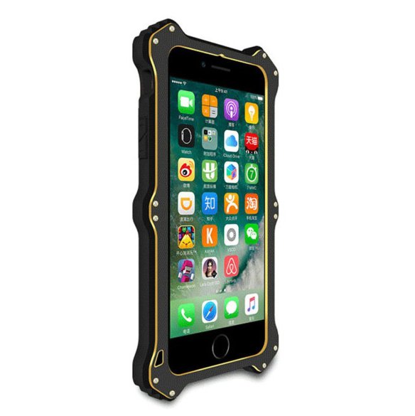 Противоударный чехол Love Mei MK2 Black для iPhone 8/7  Противоударный чехол с защитой экрана и креплении на болтах