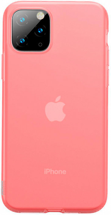 Чехол Baseus Jelly Liquid Silica Gel Transparent Red для iPhone 11 Pro Max  Укороченные бортики вдоль экрана • Изготовлен из качественного силикона • Защищает от царапин • Элегантный дизайн