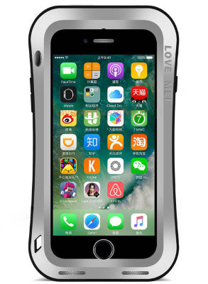 Противоударный чехол Love Mei Powerful Small Waist upgrade version Silver для iPhone 8/7