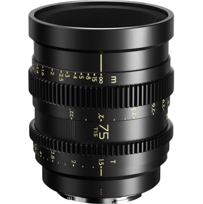 Объектив Thypoch Simera-C 75mm T1.5 FF Prime Cine E-mount  Байонет объектива E-mount (Sony) • Покрытие матрицы Fullframe • Фокусное расстояние 75 мм • Фокусировка ручная • Диафрагма f1.5 - f16 • Диаметр резьбы на объективе 67 мм • Зубчатое кольцо