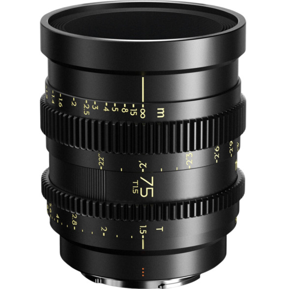 Объектив Thypoch Simera-C 75mm T1.5 FF Prime Cine E-mount  Байонет объектива E-mount (Sony) • Покрытие матрицы Fullframe • Фокусное расстояние 75 мм • Фокусировка ручная • Диафрагма f1.5 - f16 • Диаметр резьбы на объективе 67 мм • Зубчатое кольцо