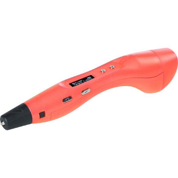 3D ручка EasyReal RP400 с OLED-дисплеем Red  3D-ручка с OLED-дисплеем • Заправляется ABS и PLA-пластиком • Регулировка температуры и скорости подачи • Керамический наконечник • Эргономичный дизайн