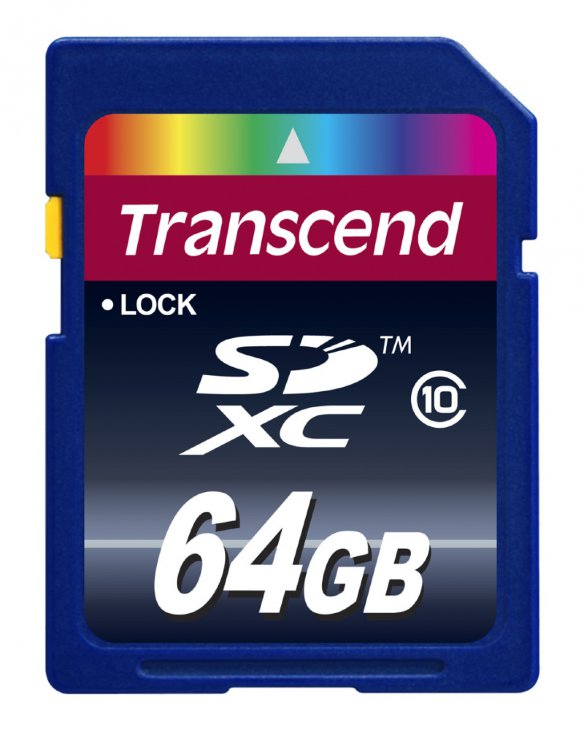 Карта памяти Transcend SDXC 64 Gb Class 10  Карта памяти Transcend • SDXC • 64 Гб • Class 10
