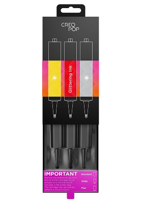 Картридж (фотополимер) для 3D ручки CreoPop №5 Glittering, сверкающие (золотой, красный, серебряный)