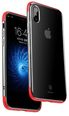 Чехол Baseus Armor Case Red для iPhone X/XS  Трехслойная конструкция • Бортики для лучшей защиты камеры • Защита от попадания влаги и пыли