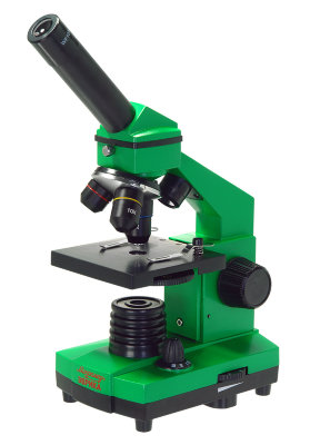 Микроскоп школьный Эврика 40х-400х в кейсе (лайм)