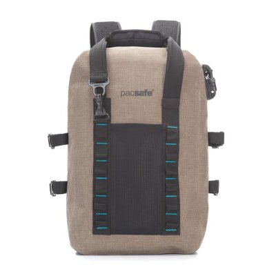 Рюкзак-антивор Pacsafe Dry 25L Anti-Theft Backpack Sand  Объем 25 литров • Защита от воды, брызг, сильного дождя • Отделение для влажных и сухих вещей • Специальный ремень для переноски • Потайной карман