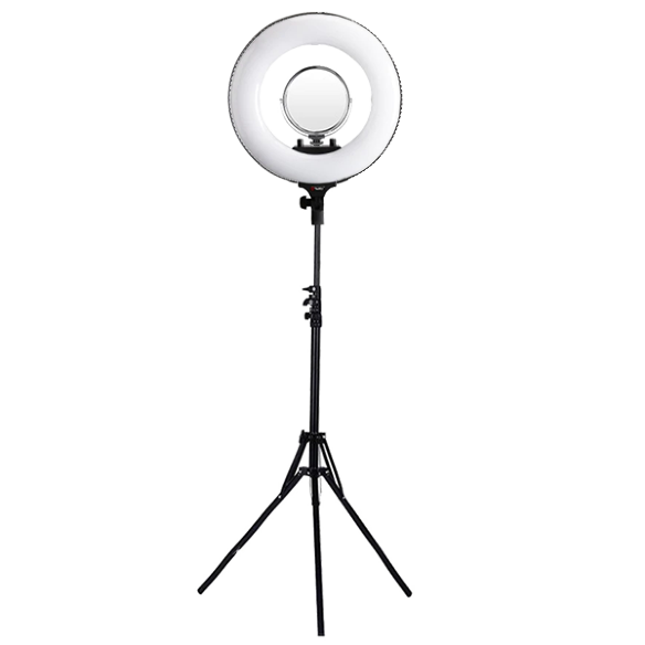 Кольцевой свет со стойкой Tolifo R-40B Lite (3000-5600К)  Цветовая температура: 3000K — 5600K • Световой поток: 4000 лм • Корпус выполнен из матового материала