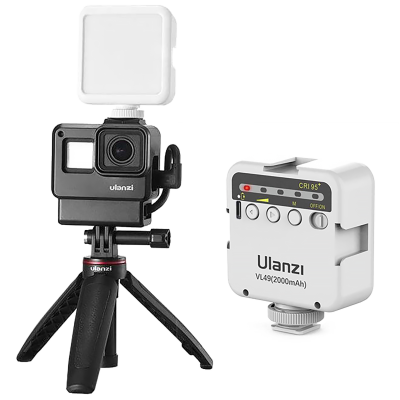Осветитель Ulanzi VL49 Mini LED Белый  • Индекс высокой цветопередачи CRI95 + • Компактный корпус • Встроенный аккумулятор • Цветовая температура 5500К